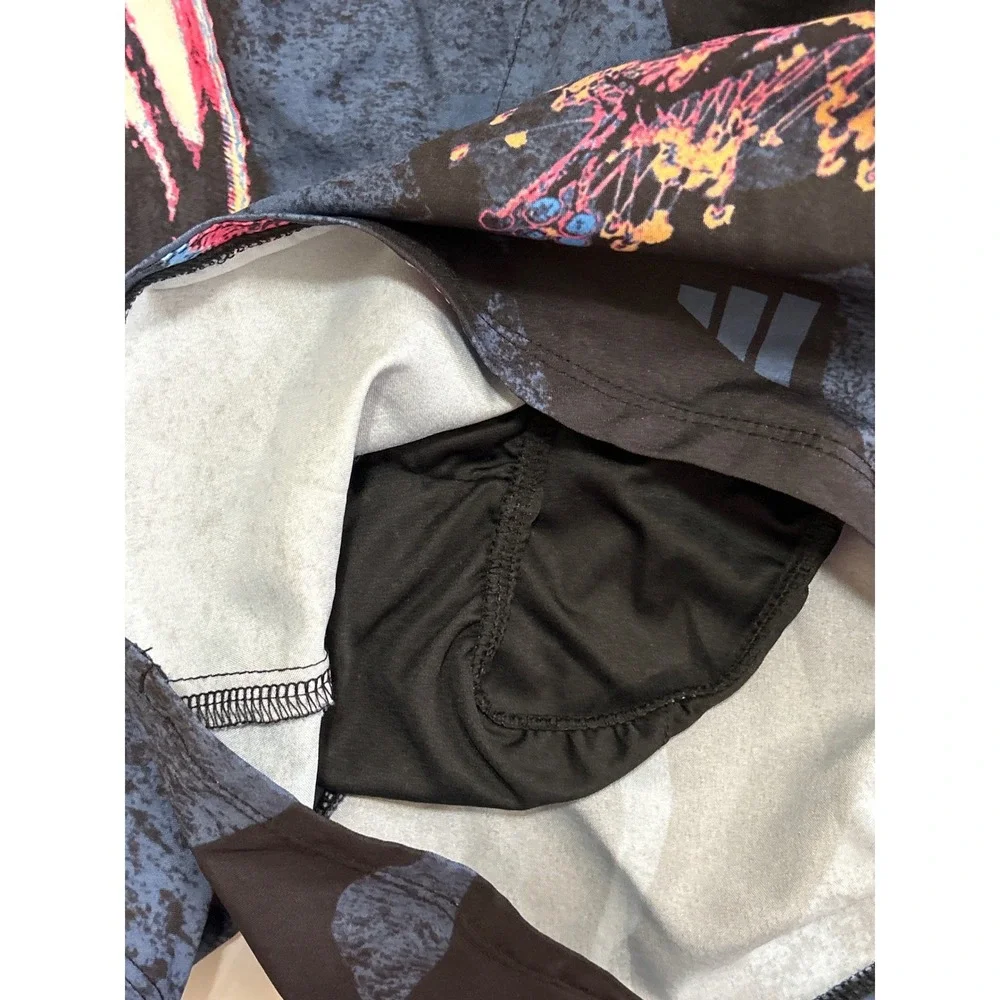 Adidas Girls XL 16‎ Running Shorts Butterfly Floral Black Multi AH4427 NWT
